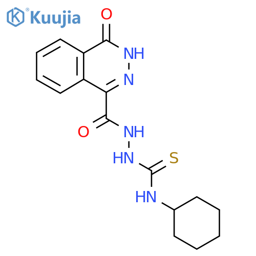 N-[(Cyclohexylcarbamothioyl)amino]-4-oxo-3,4-dihydrophthalazine-1-carboxamide structure