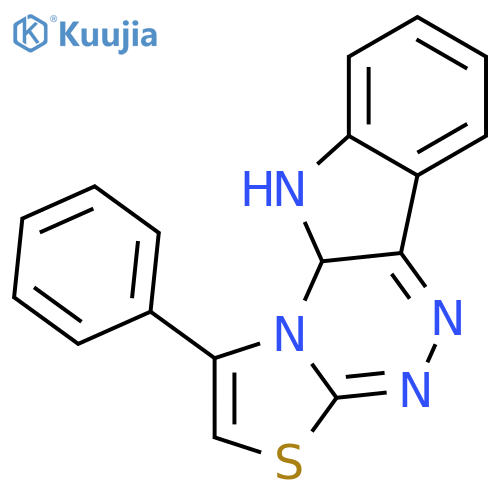 THIAZOLO[2',3':3,4][1,2,4]TRIAZINO[5,6-B]INDOLE, 1-PHENYL- structure