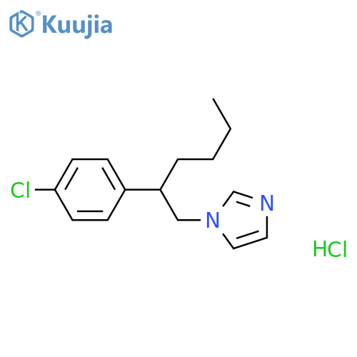 1H-Imidazole, 1-[2-(4-chlorophenyl)hexyl]-, hydrochloride (1:1) structure