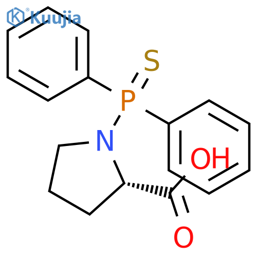 L-PROLINE, 1-(DIPHENYLPHOSPHINOTHIOYL)- structure