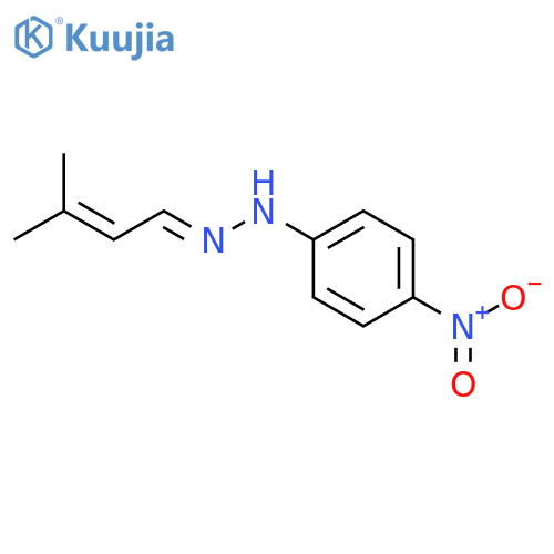 2-Butenal, 3-methyl-, (4-nitrophenyl)hydrazone structure