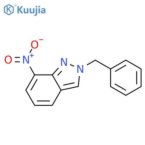 2H-Indazole, 7-nitro-2-(phenylmethyl)- structure