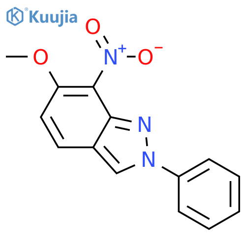 2H-Indazole, 6-methoxy-7-nitro-2-phenyl- structure