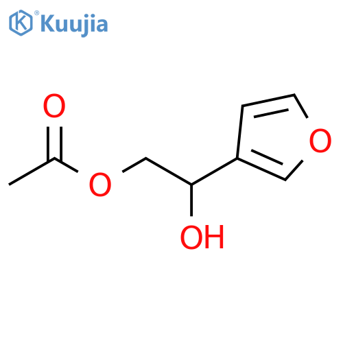 1,2-Ethanediol, 1-(3-furanyl)-, 2-acetate structure
