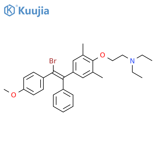 2-{4-[(Z)-2-bromo-2-(4-methoxyphenyl)-1-phenylethenyl]-2,6-dimethylphenoxy}-N,N-diethylethanamine structure