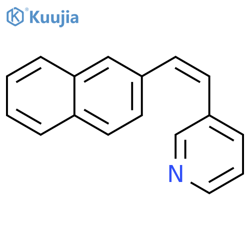 Pyridine, 3-[(1Z)-2-(2-naphthalenyl)ethenyl]- structure