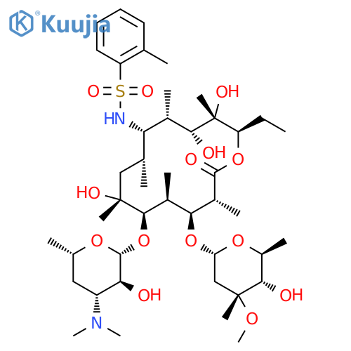 N-[(2R,3S,4R,5S,6S,7R,9R,10R,11S,12S,13R)-10-[(2R,3S,4R,6S)-4-(Dimethylamino)-3-hydroxy-6-methyloxan-2-yl]oxy-2-ethyl-3,4,9-trihydroxy-12-[(2R,4R,5S,6S)-5-hydroxy-4-methoxy-4,6-dimethyloxan-2-yl]oxy-3,5,7,9,11,13-hexamethyl-14-oxo-oxacyclotetradec-6-yl]-2-methylbenzenesulfonamide structure
