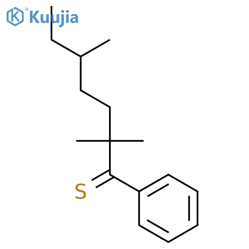 1-Heptanethione, 2,2,5-trimethyl-1-phenyl-, (S)- structure