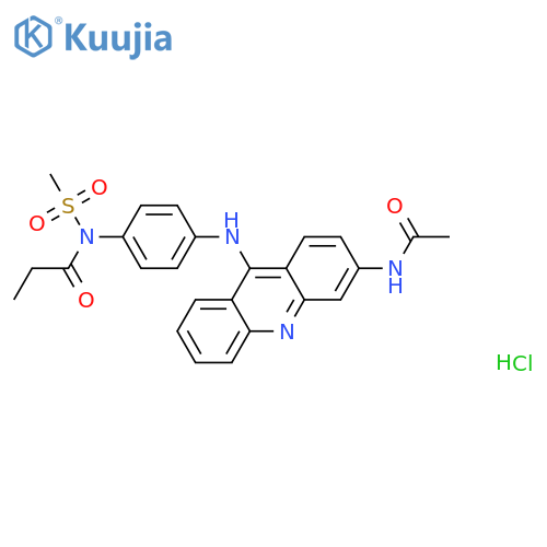 Propanamide, N-[4-[[3-(acetylamino)-9-acridinyl]amino]phenyl]-N-(methylsulfonyl)-, hydrochloride (1:1) structure