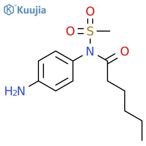 Hexanamide, N-(4-aminophenyl)-N-(methylsulfonyl)- structure