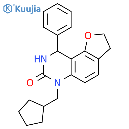Furo[2,3-f]quinazolin-7(2H)-one, 6-(cyclopentylmethyl)-3,6,8,9-tetrahydro-9-phenyl- structure