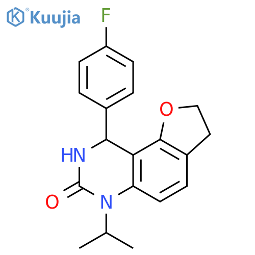 Furo[2,3-f]quinazolin-7(2H)-one, 9-(4-fluorophenyl)-3,6,8,9-tetrahydro-6-(1-methylethyl)- structure