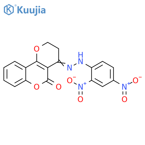 2H,5H-Pyrano[3,2-c][1]benzopyran-4,5(3H)-dione, 4-[2-(2,4-dinitrophenyl)hydrazone] structure