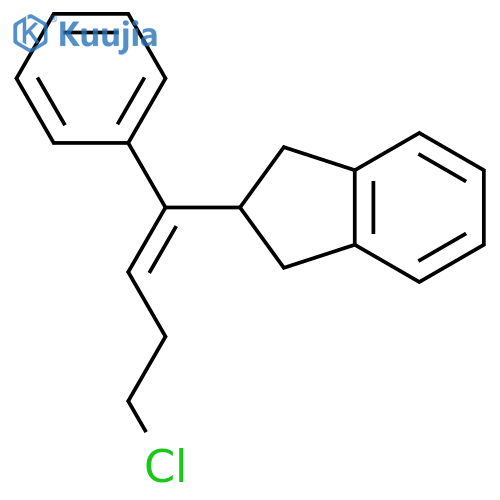 1H-Indene, 2-(4-chloro-1-phenyl-1-butenyl)-2,3-dihydro- structure