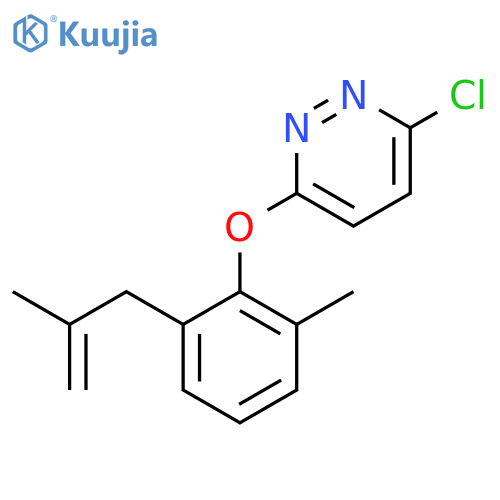 Pyridazine, 3-chloro-6-[2-methyl-6-(2-methyl-2-propenyl)phenoxy]- structure