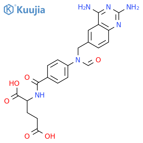 N-(4-{[(2,4-diaminoquinazolin-6-yl)methyl](formyl)amino}benzoyl)glutamic acid structure