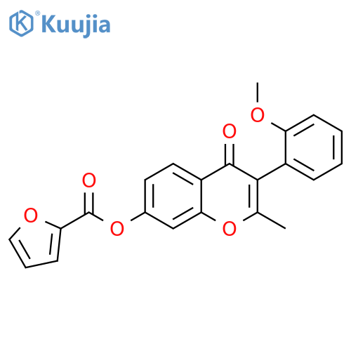 [3-(2-methoxyphenyl)-2-methyl-4-oxochromen-7-yl] furan-2-carboxylate structure