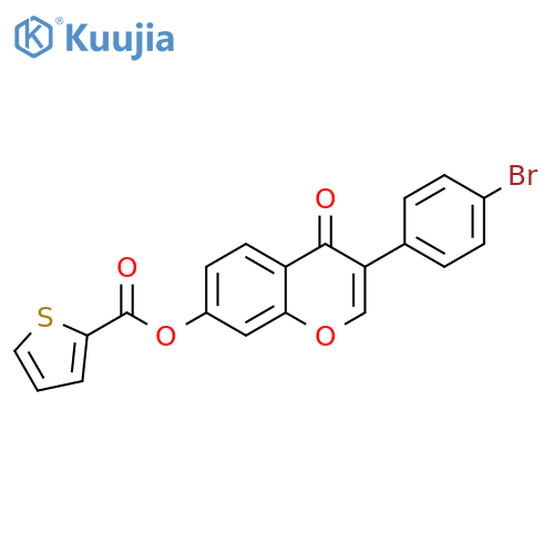 3-(4-bromophenyl)-4-oxo-4H-chromen-7-yl thiophene-2-carboxylate structure