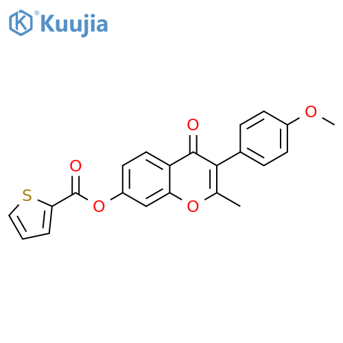 3-(4-methoxyphenyl)-2-methyl-4-oxo-4H-chromen-7-yl thiophene-2-carboxylate structure