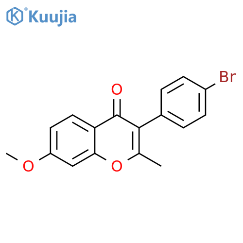 3-(4-bromophenyl)-7-methoxy-2-methylchromen-4-one structure