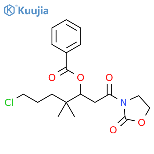 2-Oxazolidinone, 3-[3-(benzoyloxy)-7-chloro-4,4-dimethyl-1-oxoheptyl]- structure