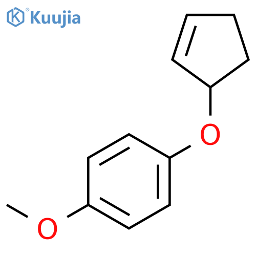 Benzene, 1-(2-cyclopenten-1-yloxy)-4-methoxy- structure