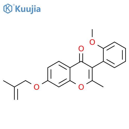 3-(2-methoxyphenyl)-2-methyl-7-(2-methylprop-2-enoxy)chromen-4-one structure