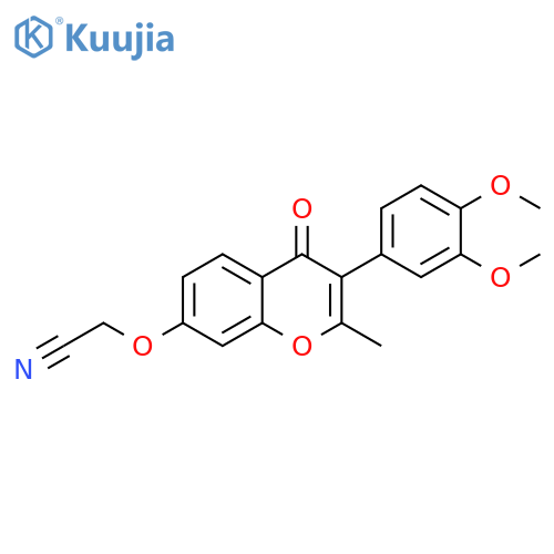2-[3-(3,4-dimethoxyphenyl)-2-methyl-4-oxochromen-7-yl]oxyacetonitrile structure