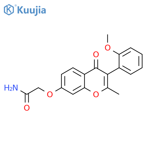 2-{3-(2-methoxyphenyl)-2-methyl-4-oxo-4H-chromen-7-yloxy}acetamide structure