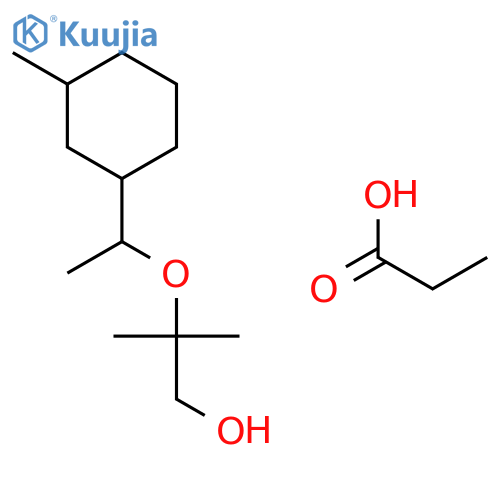 1-Propanol, 2-methyl-2-[1-(3-methylcyclohexyl)ethoxy]-, propanoate structure