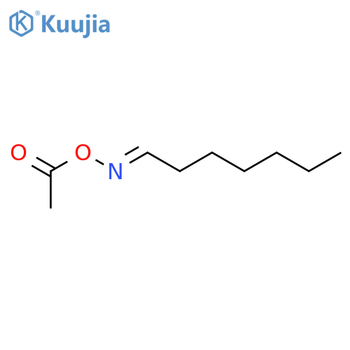 Heptanal, O-acetyloxime structure