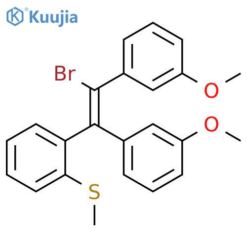 Benzene, 1-[2-bromo-1,2-bis(3-methoxyphenyl)ethenyl]-2-(methylthio)-,(Z)- structure