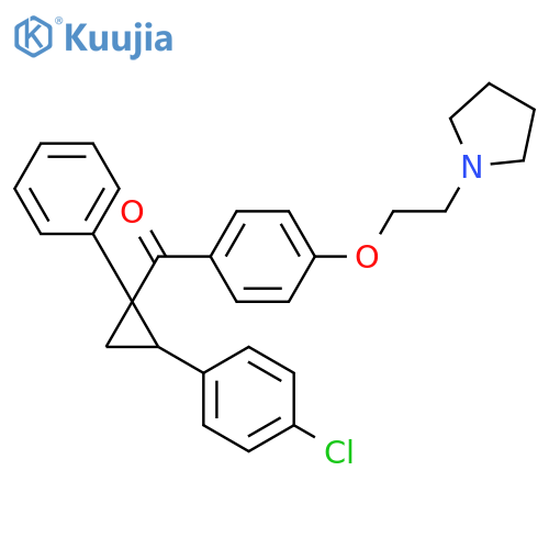 Methanone,[2-(4-chlorophenyl)-1-phenylcyclopropyl][4-[2-(1-pyrrolidinyl)ethoxy]phenyl]- structure