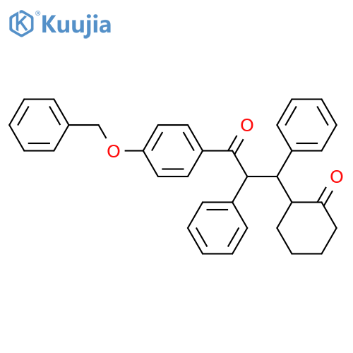 Cyclohexanone,2-[3-oxo-1,2-diphenyl-3-[4-(phenylmethoxy)phenyl]propyl]- structure
