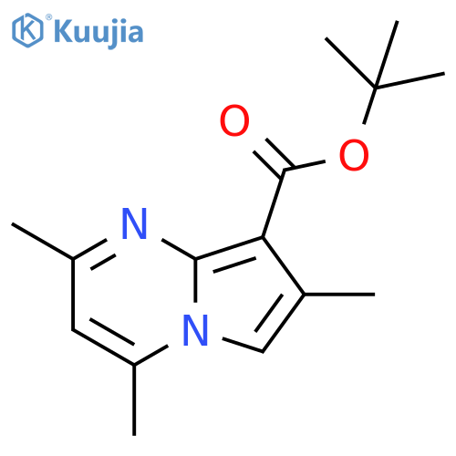Pyrrolo[1,2-a]pyrimidine-8-carboxylic acid, 2,4,7-trimethyl-, 1,1-dimethylethyl ester structure