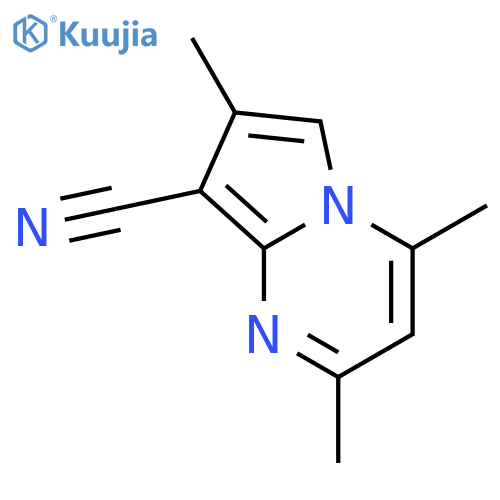 Pyrrolo[1,2-a]pyrimidine-8-carbonitrile, 2,4,7-trimethyl- structure