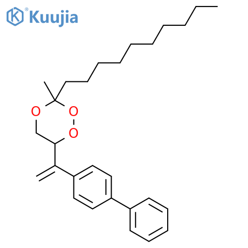 1,2,4-Trioxane, 6-(1-[1,1'-biphenyl]-4-ylethenyl)-3-decyl-3-methyl- structure