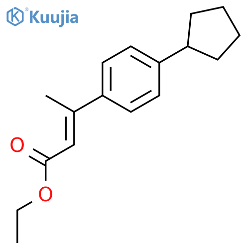 Ethyl 3-(4-cyclopentylphenyl)but-2-enoate structure