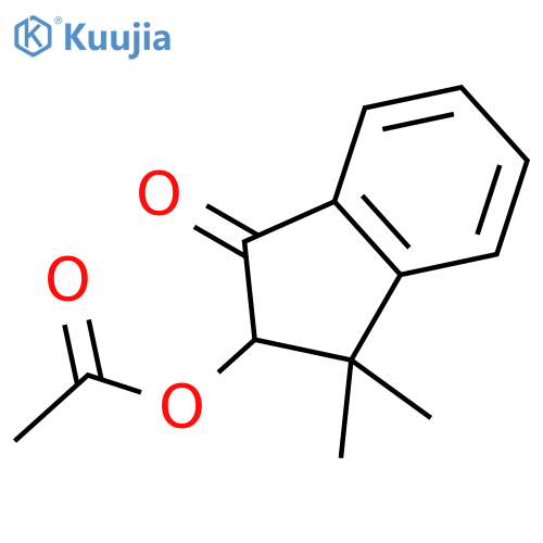 1H-Inden-1-one, 2-(acetyloxy)-2,3-dihydro-3,3-dimethyl- structure