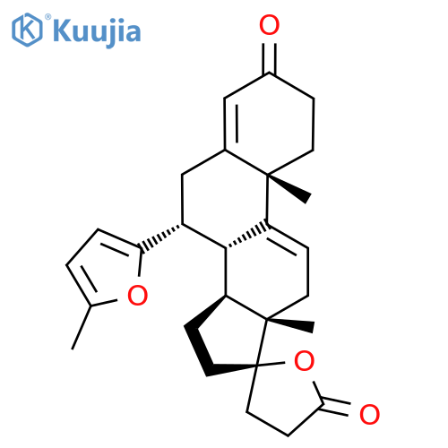 Pregna-4,9(11)-diene-21-carboxylic acid, 17-hydroxy-7-(5-methyl-2-furanyl)-3-oxo-, γ-lactone, (7α,17α)- structure