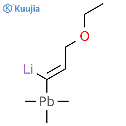 Lithium, [(1E)-3-ethoxy-1-(trimethylplumbyl)-1-propenyl]- structure