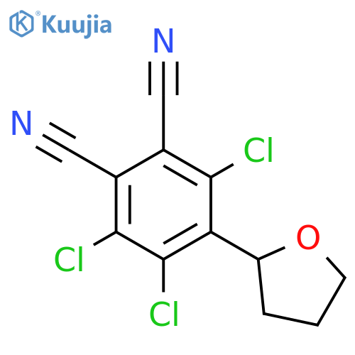 1,2-Benzenedicarbonitrile, 3,4,6-trichloro-5-(tetrahydro-2-furanyl)- structure