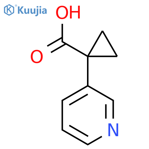 1-(pyridin-3-yl)cyclopropane-1-carboxylic acid structure