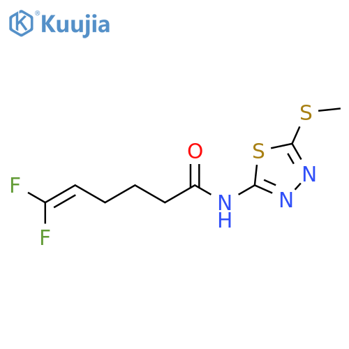 5-HEXENAMIDE, 6,6-DIFLUORO-N-[5-(METHYLTHIO)-1,3,4-THIADIAZOL-2-YL]- structure