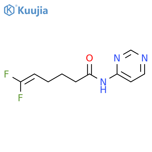 5-Hexenamide, 6,6-difluoro-N-4-pyrimidinyl- structure