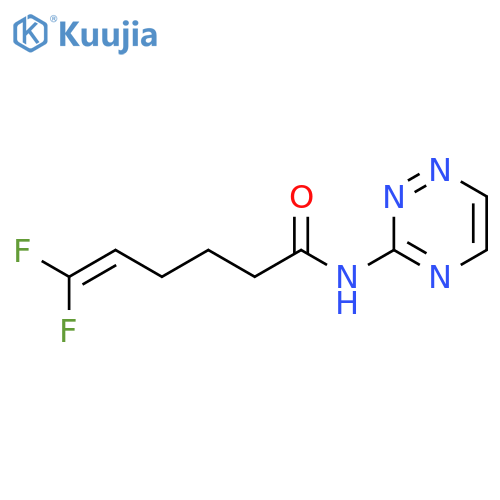 5-HEXENAMIDE, 6,6-DIFLUORO-N-1,2,4-TRIAZIN-3-YL- structure