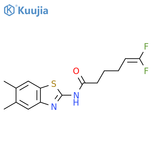 5-HEXENAMIDE, N-(5,6-DIMETHYL-2-BENZOTHIAZOLYL)-6,6-DIFLUORO- structure