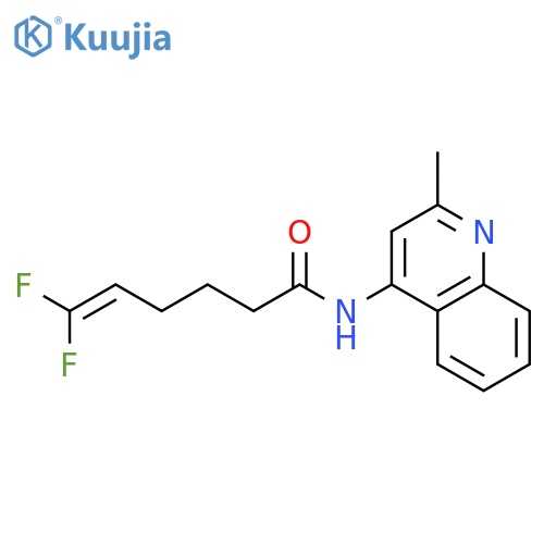 5-HEXENAMIDE, 6,6-DIFLUORO-N-(2-METHYL-4-QUINOLINYL)- structure