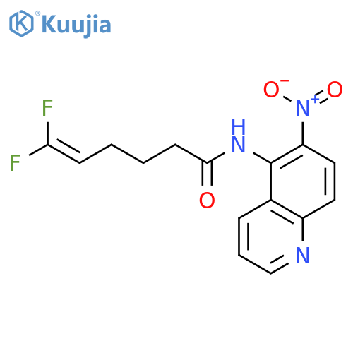 5-HEXENAMIDE, 6,6-DIFLUORO-N-(6-NITRO-5-QUINOLINYL)- structure
