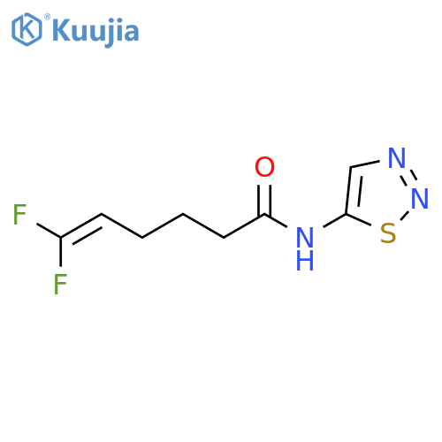 5-Hexenamide, 6,6-difluoro-N-1,2,3-thiadiazol-5-yl- structure